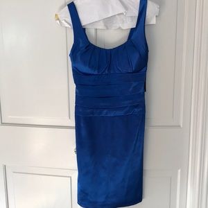 Blue satin formal dress